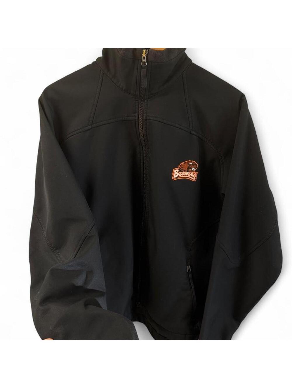 Columbia Sportswear black jacket with embroidered logo, size M
